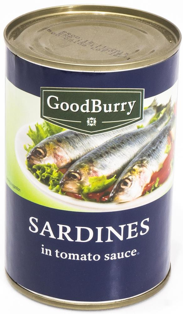 GOODBURRY SARDINES IN VEGETABLE OIL 155GX1
