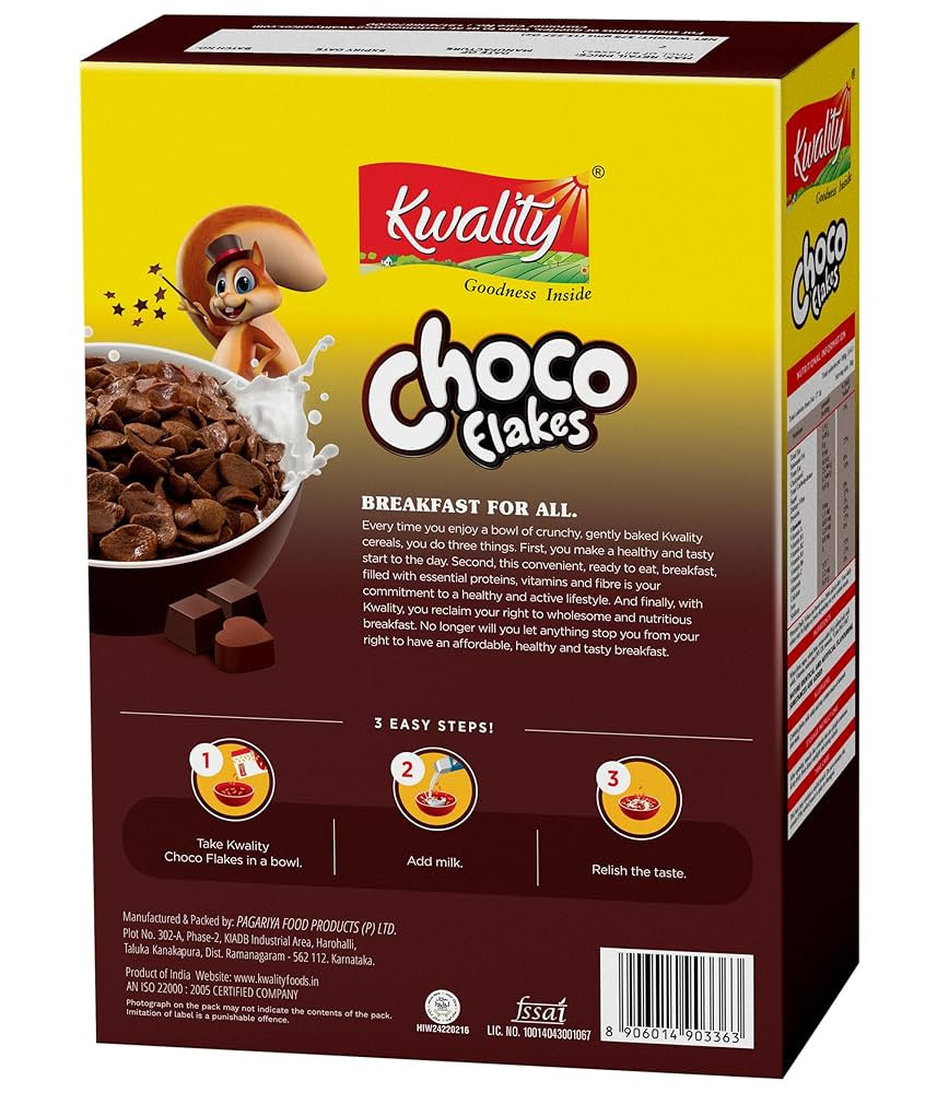 KWALITY NO MAIDA MULTIGRAIN CHOCO FLAKES 1KGX1