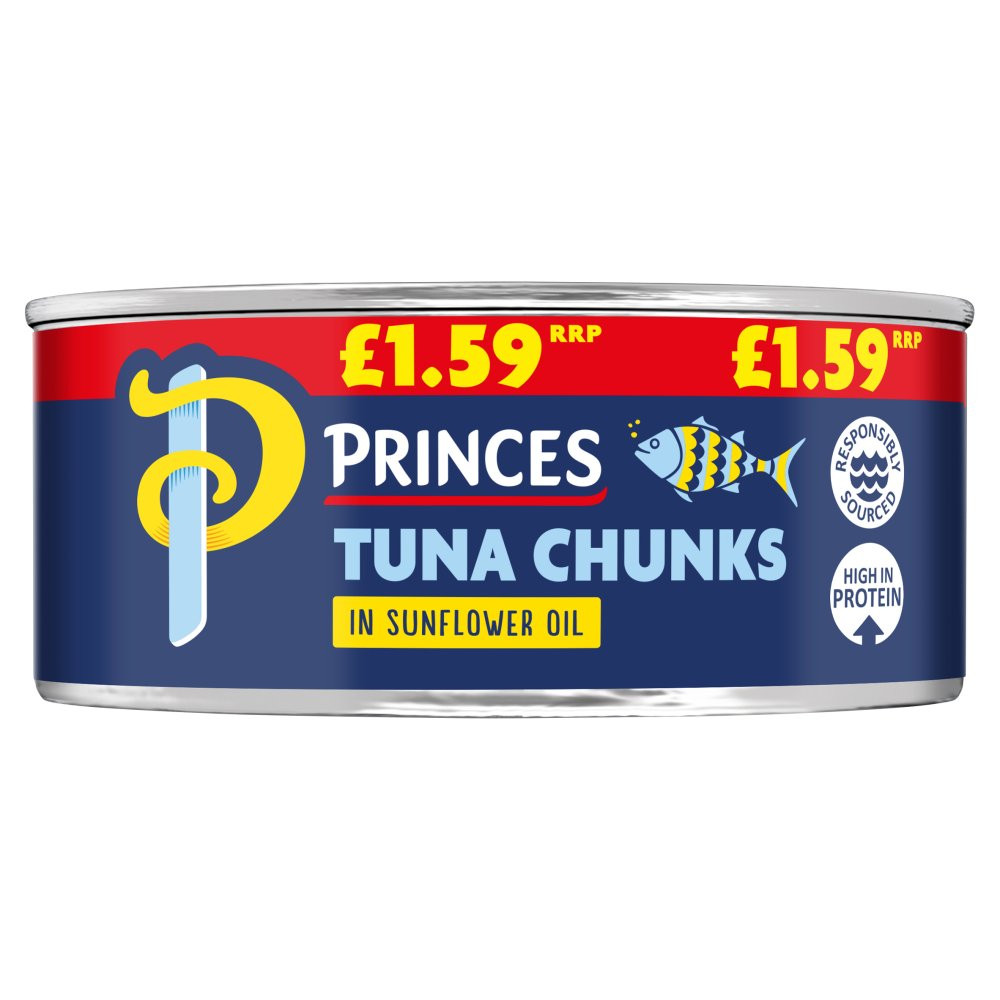 PRINCES TUNA CHUNKS IN SUNFLOWER OIL 145GX1