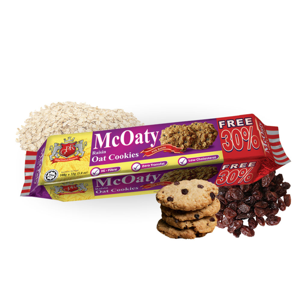 GPR MCOATY RAISIN OAT COOKIES 108G+33GX1