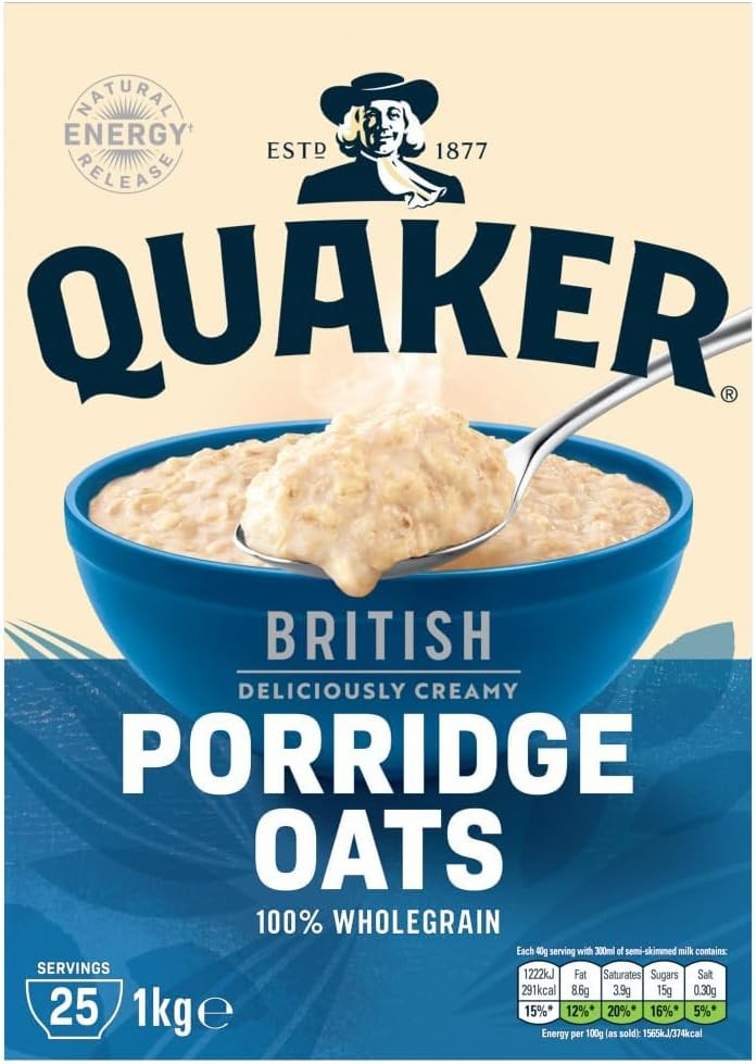 QUAKER BRITISH PORRIDGE OATS 1KGX1