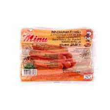 MINU CHICKEN FRANKS SAUSAGE 340G  X1