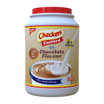 CHECKERS CUSTARD CHOCOLATE 4IN1JAR 1KGX1