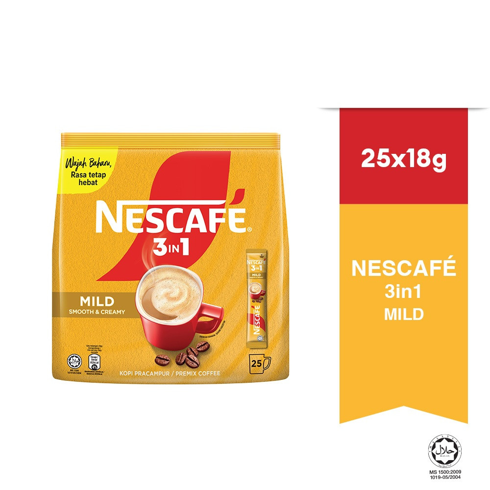 NESCAFE 3IN1 MILD SMOOTH&CREAMY 25X18G X1