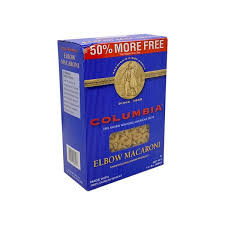COLUMBIA ELBOW MACARONI PASTA 567G X1