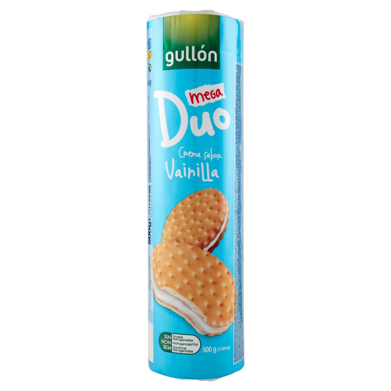 GULLON MEGA DUO CREAM VANILA FLOURED FILLED 500GX1